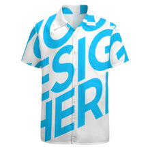 Cargar imagen en el visor de la galería, Camisa casual manga corta con bolsillo para hombre NS Personalizada con Impresión Completa de una imagen con Foto Logo Patrón Texto