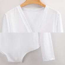 Cargar imagen en el visor de la galería, Mono sexy de manga larga con escote en V profundo para mujer ALRP Personalizado con Impresión Completa de una imagen con Foto Logo Patrón Texto