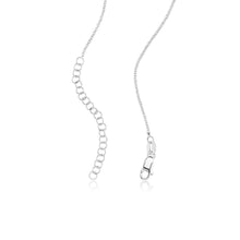 Cargar imagen en el visor de la galería, Collar de plata de ley 925 de corazón con circonitas cúbicas X0001 Personalizado Grabado con nombre letra texto
