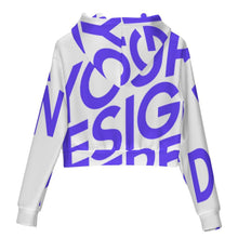 Cargar imagen en el visor de la galería, Sudadera corta de manga larga con cuello redondo y cordón para mujer MWZXU029 personalizado con patrón foto texto (impresión de imagen única)