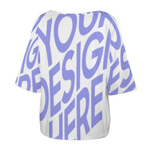 Cargar imagen en el visor de la galería, Camiseta Sexy hombro descubierto manga media para mujer BAT Personalizada con Impresión Completa de una imagen con Foto Logo Patrón Texto