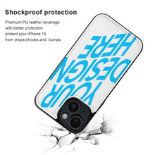 Cargar imagen en el visor de la galería, Funda protectora de cuero TPU para iPhone 15 Plus Pro Max con ranura para tarjeta Función atril Funda plegable personalizado con patrón foto texto