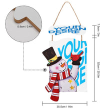 Cargar imagen en el visor de la galería, Cuadro de Madera de Muñeco de Nieve Navideño con Diseño Personalizado Personalizada de Tus Fotos o Textos