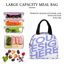 Cargar imagen en el visor de la galería, Bolsa de Almuerzo / Bolsa Térmica con Bolsillo para Exteriores Picnic Colegio Trabajo XB0602048 Personalizada Impresion Completa de Una Imagen con Foto Logo Patrón Texto