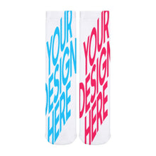 Cargar imagen en el visor de la galería, Calcetines largos y gruesos medias de mujeres y hombres personalizados con patrón foto texto (impresión de imágenes múltiples)