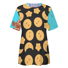 Cargar imagen en el visor de la galería, Camiseta algodón puro estampado manga corta para mujer ay001 Personalizada con Impresión Completa de múltiples imágenes con Foto Logo Patrón Texto