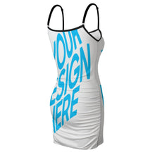 Cargar imagen en el visor de la galería, Vestido Corto Ajustado Sexy con Tirantes de Fiesta para Mujer NZ007 Personalizado con Impresión Completa de una imagen con Foto Logo Patrón Texto