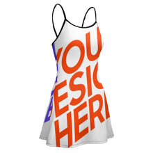 Cargar imagen en el visor de la galería, Vestido Deportivo con Tirantes Casual sin Mangas para mujer NZ049 Personalizado con impresión completa de múltiples imágenes con Foto Logo Patrón Texto