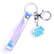 Cargar imagen en el visor de la galería, Llavero con Pulsera de Láser con Diseño Personalizado de Tu Texto o Foto