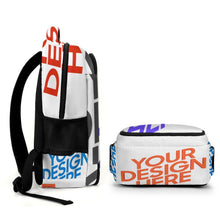 Cargar imagen en el visor de la galería, Mochila Escolar Estampada con Bolsillos Gran Capacidad para Infantil Adulto Unisex XB0604092 Personalizada Impresion Completa de Múltiples Imágenes con Foto Logo Patrón Texto
