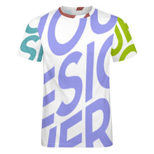 Cargar imagen en el visor de la galería, Camiseta algodón puro estampado manga corta para hombre ay001 Personalizada con Impresión Completa de múltiples imágenes con Foto Logo Patrón Texto