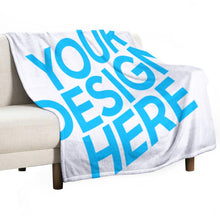 Cargar imagen en el visor de la galería, Manta con Impresión a Doble Cara de Franela Anti-Pilling con Diseño Personalizado de Tu Foto o Texto
