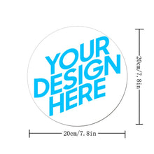 Cargar imagen en el visor de la galería, Alfombrilla de Ratón Redondo Personalizada con Foto Nombre Logo