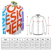 Cargar imagen en el visor de la galería, Camisa Solapa con Bontones Manga Larga para Hombres 3M38 Personalizada con Impresión Completa de múltiples imágenes con Foto Logo Patrón Texto