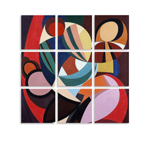 Cargar imagen en el visor de la galería, Impresión de Diseño de Múltiples Imágenes, Póster Cuadro Pintura Colgante, 9 paneles, arte de pared para el hogar, Pintura en Lienzo de 9 partes (Cuadrado) GY0903236 Personalizado Personalizada con Foto, Texto o Logo
