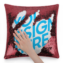 Cargar imagen en el visor de la galería, Funda de almohada con lentejuelas estándar multicolor para el hogar Design Personaliza online