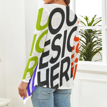 Cargar imagen en el visor de la galería, Cárdigan de Punto / Blusa de Manga Larga Suave para Mujer NZ050 Personalizado con Impresión Completa de múltiples imágenes con Foto Logo Patrón Texto