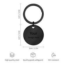 Cargar imagen en el visor de la galería, Llavero Redondo / Llavero de Hueso / Corazón / Gato / Estrella JJ0529156 Grabado Personalizado con Texto Nombre