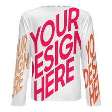 Cargar imagen en el visor de la galería, Camisa Henry para hombre A37L cuello redondo manga larga tapeta con botones personalizado con patrón foto texto (impresión de imágenes múltiples)