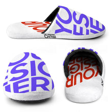 Cargar imagen en el visor de la galería, Pantuflas acogedoras de algodón para el hogar con estampado completo para mujer Personalizada con Impresión Completa con Foto Logo Patrón Texto