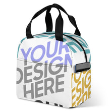 Cargar imagen en el visor de la galería, Bolsa de Almuerzo / Lonchera Térmica con Bolsillo Grande de Comida para Oficina Escuela para Mujer Hombre Niños XB0602049 Personalizada Impresion Completa de Múltiples Imágenes con Foto Logo Patrón Texto