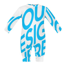 Cargar imagen en el visor de la galería, Body de bebé de manga larga y cuello redondo personalizado con patrón foto texto (impresión de imagen única)