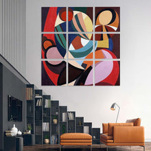 Cargar imagen en el visor de la galería, Impresión de Diseño de Múltiples Imágenes, Póster Cuadro Pintura Colgante, 9 paneles, arte de pared para el hogar, Pintura en Lienzo de 9 partes (Cuadrado) GY0903236 Personalizado Personalizada con Foto, Texto o Logo