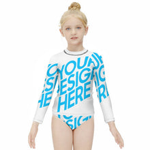 Cargar imagen en el visor de la galería, Traje de Baño de Surfing de Manga Larga Dividido para Niñas NT020 Personalizado con Impresión Completa con Foto Logo Patrón Texto