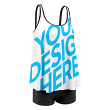 Cargar imagen en el visor de la galería, Tankini / Traje de Baño Talla Grande Sexy de Dos Piezas para Mujer QZ6072 Personalizado con Impresión Completa de una imagen con Foto Logo Patrón Texto
