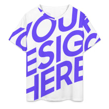 Cargar imagen en el visor de la galería, Camisetas de manga corta con cuello en V para hombre J66T personalizado con patrón foto texto (impresión de imagen única)