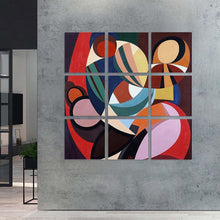 Cargar imagen en el visor de la galería, Impresión de Diseño de Múltiples Imágenes, Póster Cuadro Pintura Colgante, 9 paneles, arte de pared para el hogar, Pintura en Lienzo de 9 partes (Cuadrado) GY0903236 Personalizado Personalizada con Foto, Texto o Logo