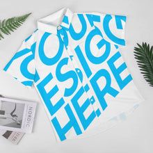 Cargar imagen en el visor de la galería, Camisa / Camiseta Manga Corta con Solapa Bolsillo para hombre B339 Personalizada con Impresión Completa de una imagen con Foto Logo Patrón Texto