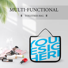 Cargar imagen en el visor de la galería, Neceser colgante con gancho en forma de S y asa, neceser totalmente impreso y personalizado con patrón foto texto