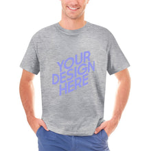 Cargar imagen en el visor de la galería, Camiseta Clásica Manga Corta Casual 100% Algodón para hombre FS0803016 con Impresión Delantera Trasera de Dos Imágenes con Foto Logo Patrón Texto