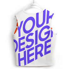 Cargar imagen en el visor de la galería, Chaleco de Punto Suéter Jersey sin Mangas cuello profundo V de Moda para mujer MY05 Personalizado con Impresión Completa de múltiples imágenes con Foto Logo Patrón Texto