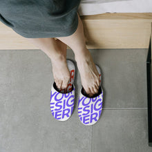 Cargar imagen en el visor de la galería, Pantuflas acogedoras de algodón para el hogar con estampado completo para mujer Personalizada con Impresión Completa con Foto Logo Patrón Texto