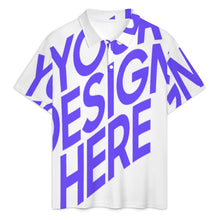 Cargar imagen en el visor de la galería, Conjunto de polo de manga corta y pantalón corto para hombre A46TZ personalizado con patrón foto texto (impresión de imagen única)