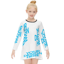 Cargar imagen en el visor de la galería, ET015 Vestido de Manga larga para Niña con Diseño Personalizado Personalizada de Tus Imágenes o Textos