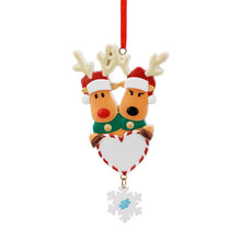 Cargar imagen en el visor de la galería, Adornos Navideños de alces Colgantes de árbol de Navidad Personalizados con Foto Logotipo Patrón Texto (Impresión Completa de Una Imagen)