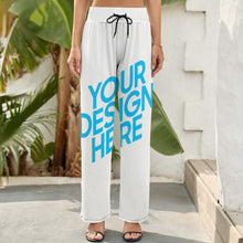 Cargar imagen en el visor de la galería, Pantalones de Pierna Ancha cordón elástico para Mujer NZ203 Personalizados con Impresión Completa de una imagen con Foto Logo Patrón Texto