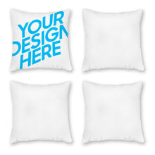 Cargar imagen en el visor de la galería, Funda de Cojín de Lona con Impresión a Una Cara (4 Piezas / Paquete) de Diseño Personalizado con Tus Fotos o Textos