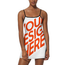 Cargar imagen en el visor de la galería, Vestido Deportivo con Tirantes Casual sin Mangas para mujer NZ049 Personalizado con impresión completa de múltiples imágenes con Foto Logo Patrón Texto