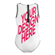Cargar imagen en el visor de la galería, Traje de baño de una pieza para niña NT032 personalizado con patrón foto texto (impresión de imágenes múltiples)
