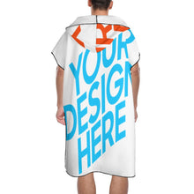 Cargar imagen en el visor de la galería, Poncho Toalla de Playa con Capucha Suave para Mujer Hombre NZ158 Personalizada con Impresión Completa con Foto Logo Patrón Texto
