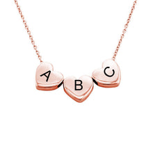 Cargar imagen en el visor de la galería, Collar con Colgante de Corazón Tridimensional para Mujer Madre X0070 Grabado con Texto Nombre de Plata / Cobre Chapado de Oro Rosa