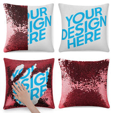 Cargar imagen en el visor de la galería, Funda de almohada con lentejuelas estándar multicolor para el hogar Design Personaliza online