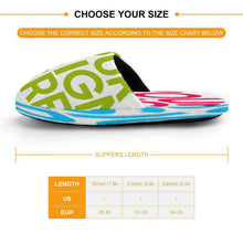 Cargar imagen en el visor de la galería, Pantuflas de estar por casa de algodón para niños totalmente estampadas aptas para niñas y niños personalizado con patrón foto texto