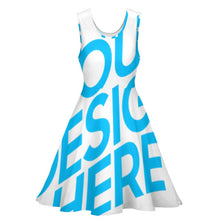 Cargar imagen en el visor de la galería, Vestido Elegante Cuello Redondo Volantes Grandes sin Mangas para mujer TQ NZ2202050 Personalizado de una imagen con impresión completa con Foto Logo Patrón Texto