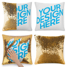 Cargar imagen en el visor de la galería, Funda de almohada con lentejuelas estándar multicolor para el hogar Design Personaliza online