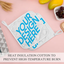 Cargar imagen en el visor de la galería, Agarradera Para Ollas / Guantes De Horno / Agarraderas Cuadradas (Un Par) Personalizada de Tus Fotos Imágenes o Textos